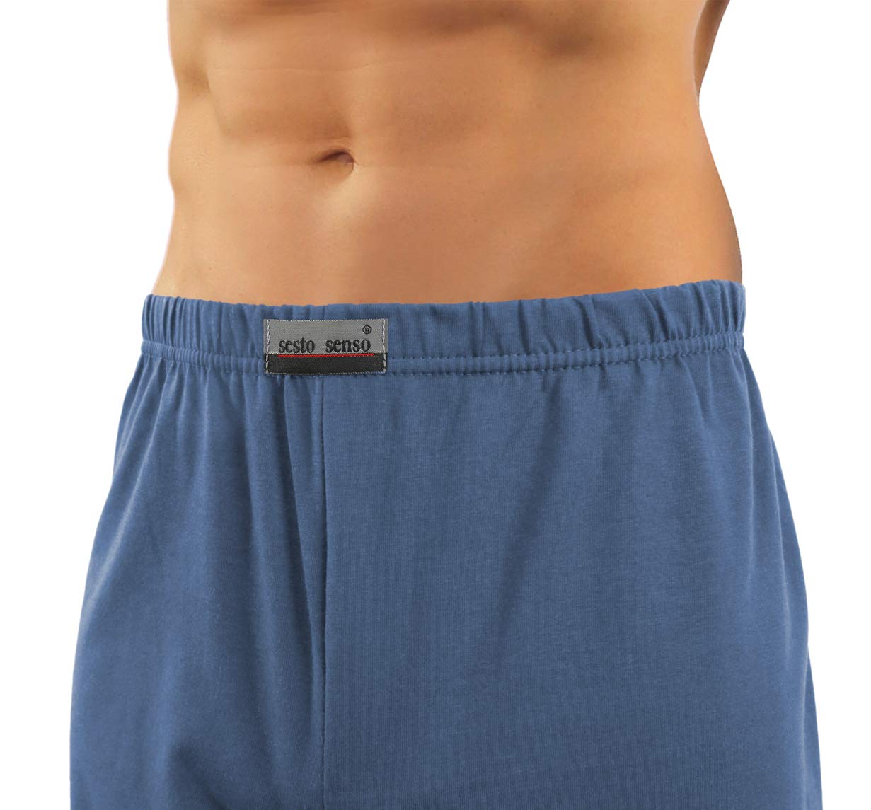 Sesto Senso Pijama Hombre Botones Algodon Abotonado Clasico Invierno 2 Piezas Set Ropa De Dormir Conjunto Set Camisa Manga Larga Pantalones Largos
