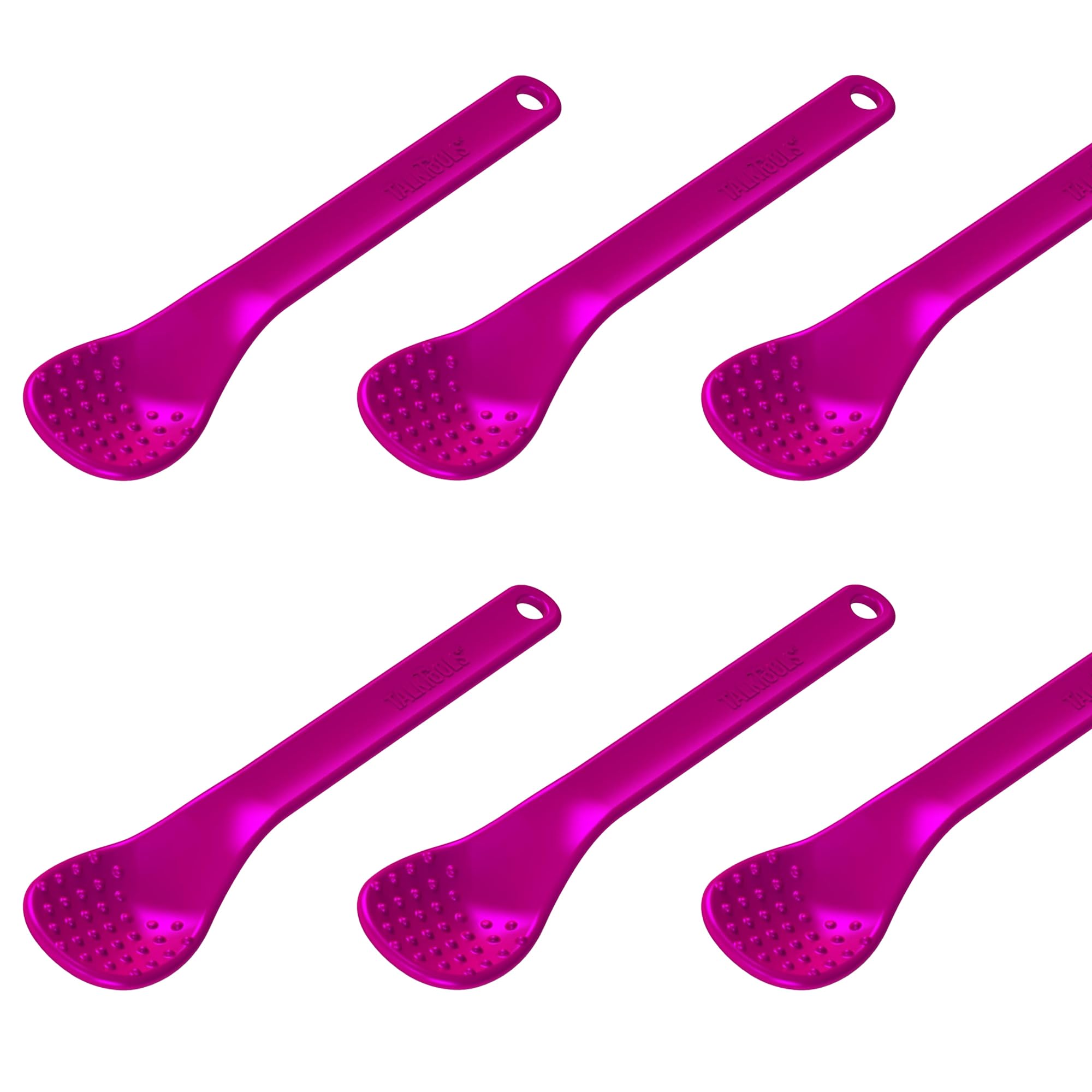 TalkTools Magenta Spoons Bumpy | Silicone Self-Feeding Utensils Set for Kid and Toddler | Encourages Lip Closure | Oral Awareness | Normalize Food