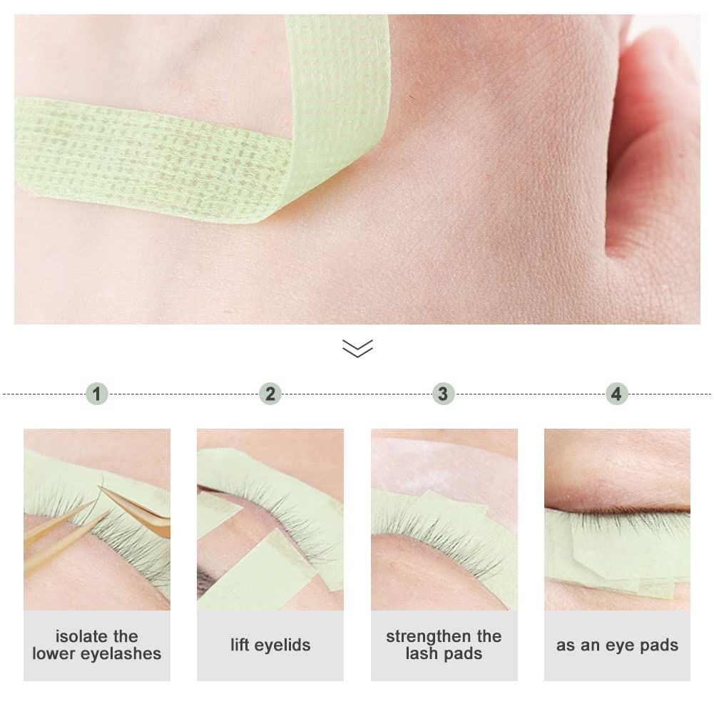 Lunamoon 10 Rolls Eyelash Extension Tape Eyelash Tape Eyelash Tape, Green 10 - Image 2