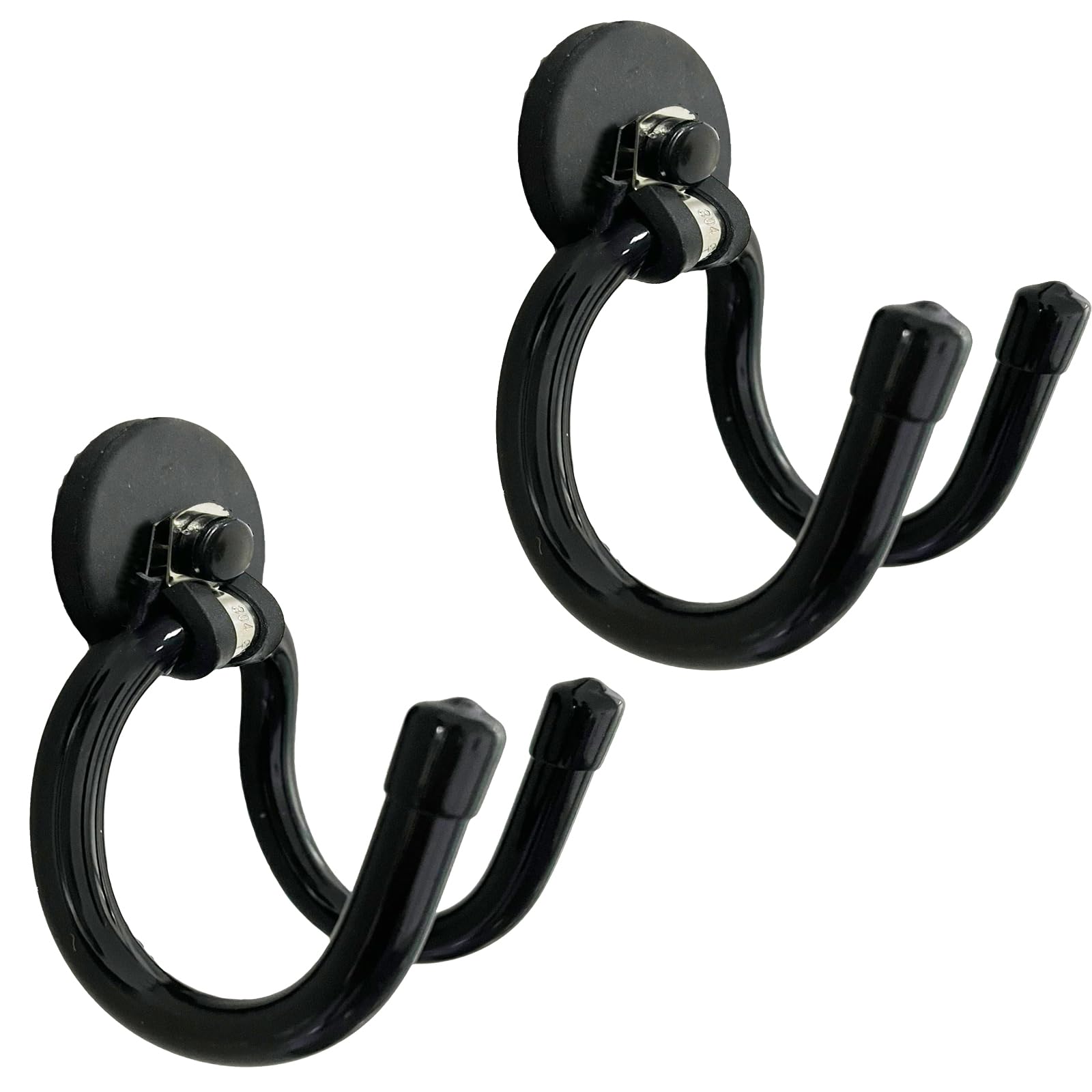 Pmsanzay 2 Pack Magnetic Wreath Hanger for Front Door Wreath Hook Wreath Holder for Metal Door Heavy Duty Magnets with Double Hook for Refrigerator Christmas Decoration