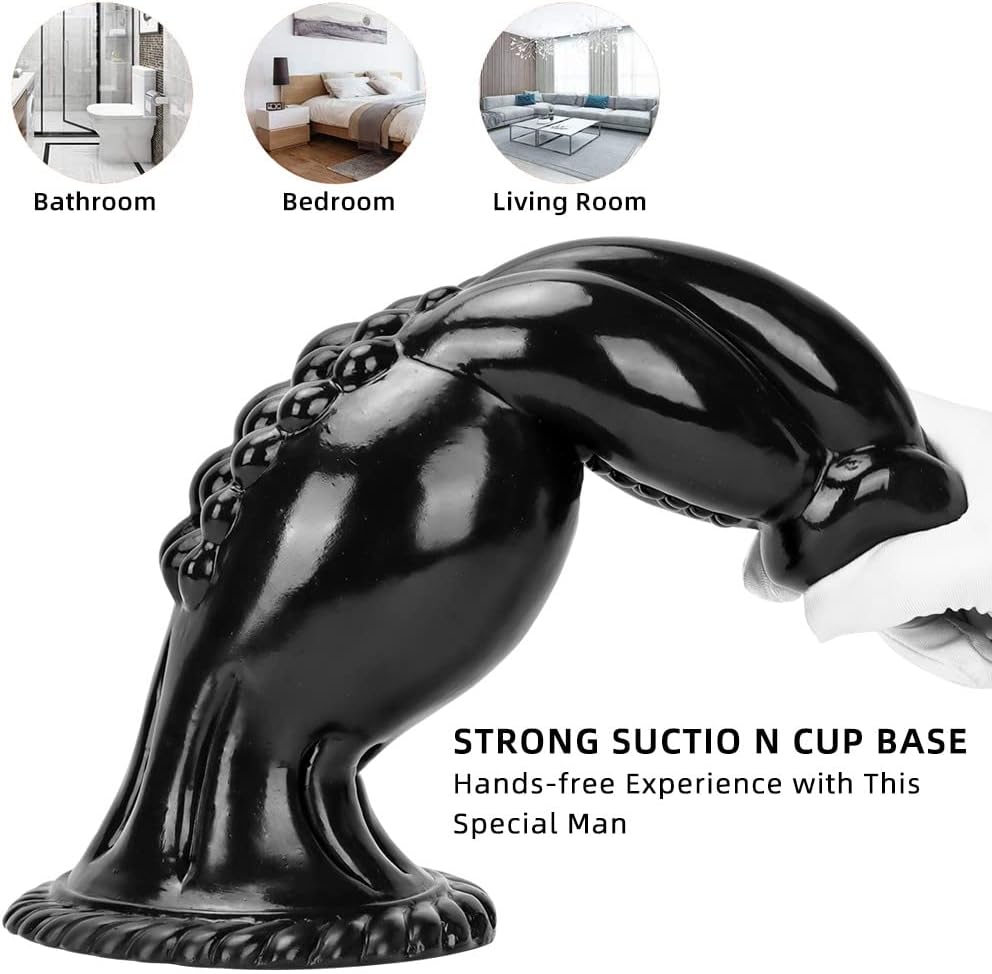 14 Inch Black Dildo Huge Monster Dildo Realistic Anal Dildo Silicone Dildo Thrusting Dildo Suction Cup Dildo Strap on Dildo with Strong Suction Cup for Anal Plug Adult Sex Toys