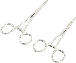 AAPROTOOLS 2 PCS Assorted Mosquito HEMOSTAT Forceps Pliers Straight Serrated 5