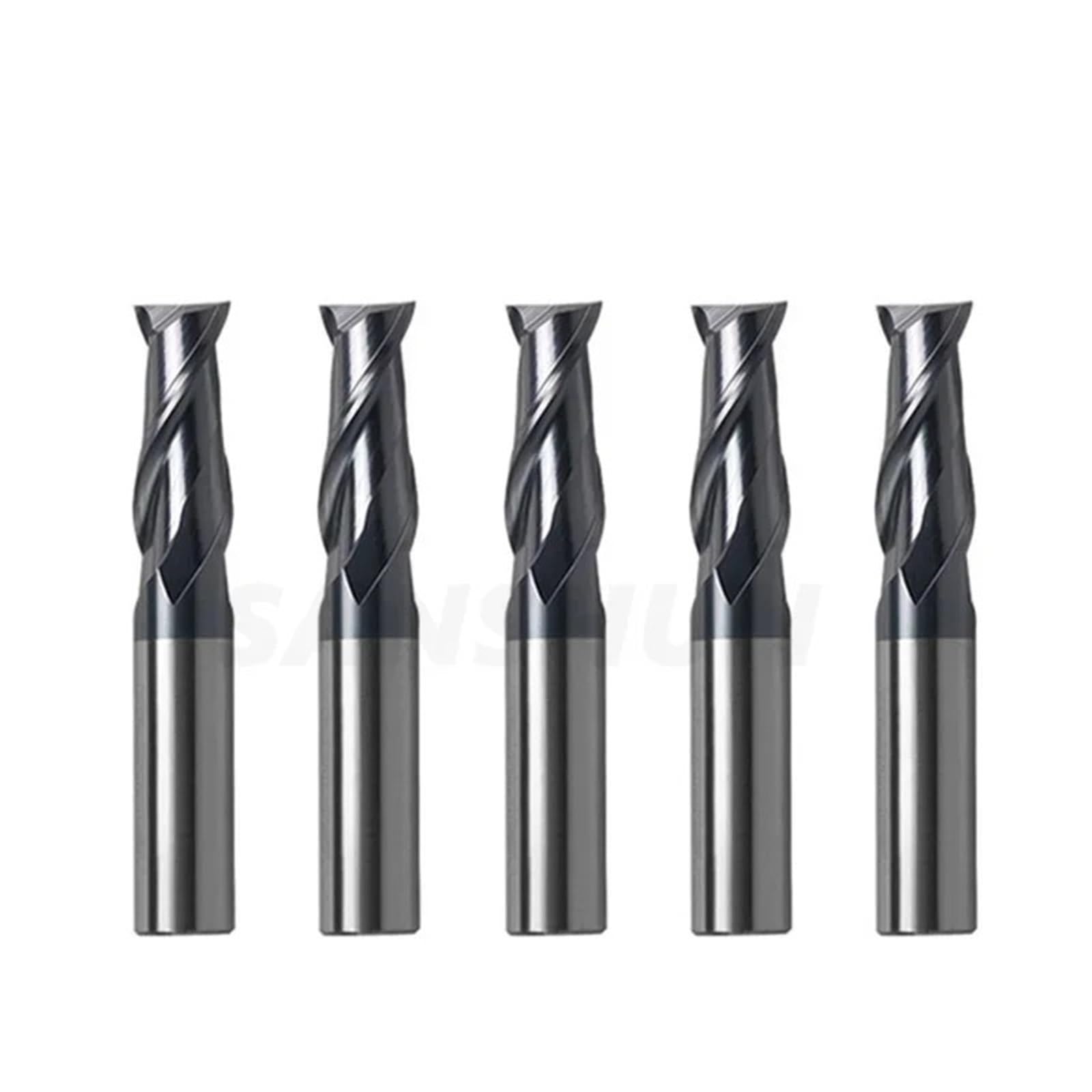 Fresa de aleación, Fresas de extremo carburo HRC50 2 hojas acero tungsteno chavetero aleación dura extendida varios tamaños 1 Uds(16x40x16Dx100)