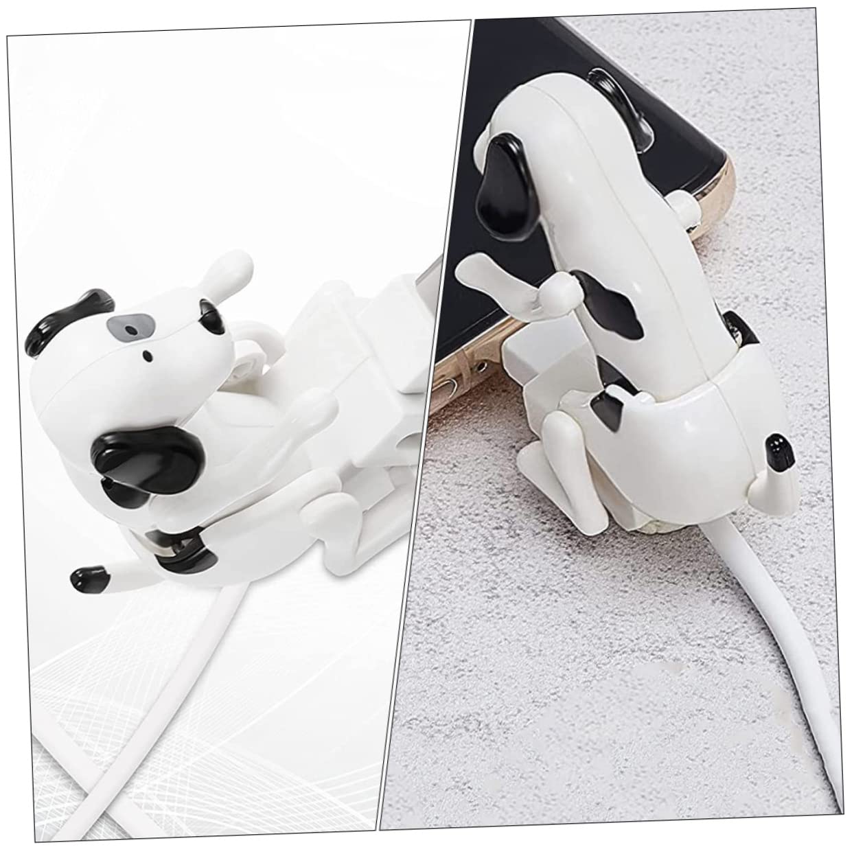 Gadpiparty 5pezzi Cavo Di Ricarica Tipo-c Con Design Divertente Forma Di Cagnolino Accessorio Per Smartphone Cavo Dati Usb Resistente e Creativo Ricarica Veloce e Pratica Per Ufficio e Auto