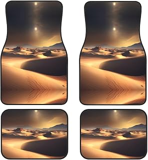 Sahara Desert Car Floor mat Set, Four-Piece Truck Interior Set, car Carpet Suitable for Most Cars and Vans