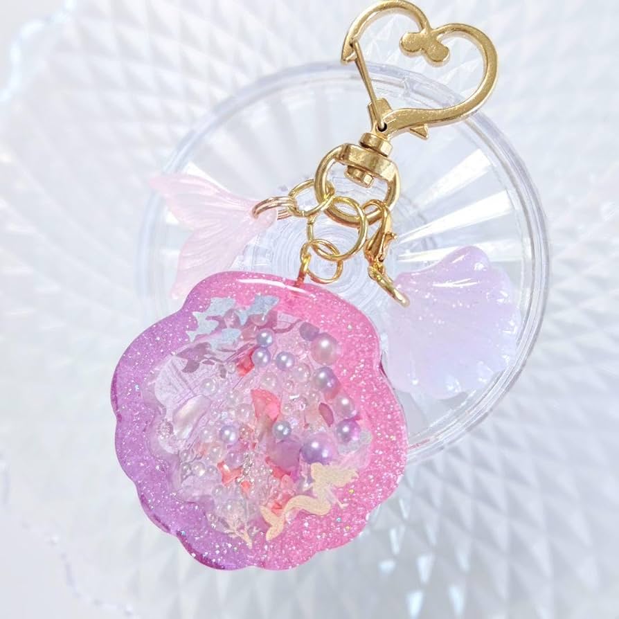 Amazon.co.jp: 貝殻モチーフシェイカー キーホルダー