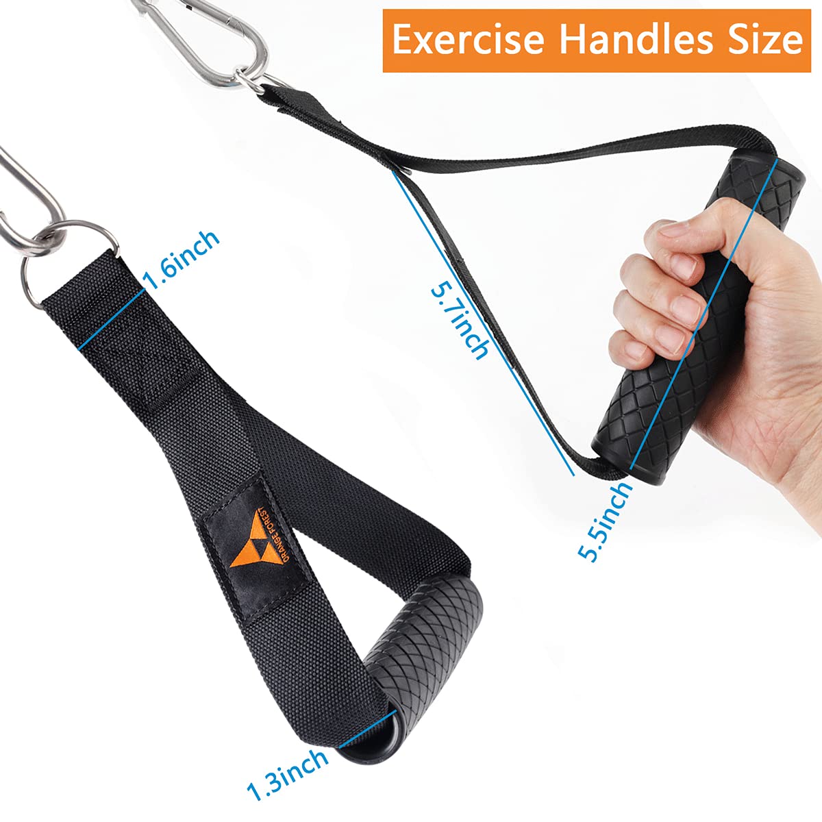 エクササイズハンドル - ケーブルマシン用人間工学ジムアタッチメント