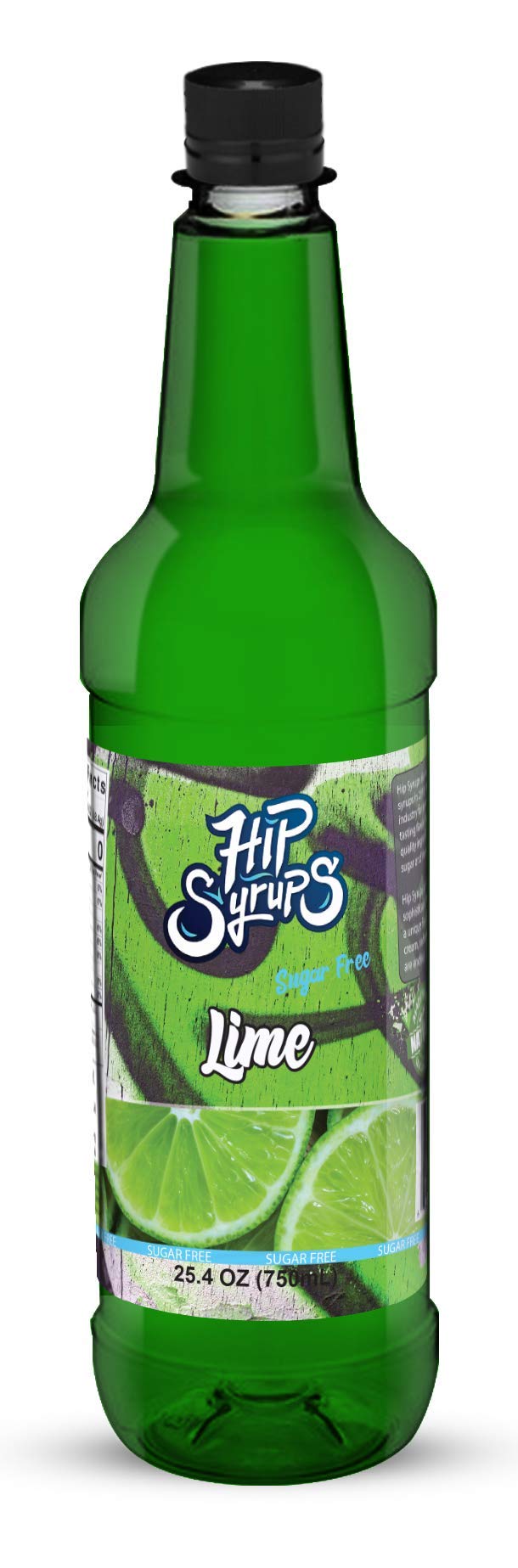 Hip Syrups - Lime Sugar Free Simple Syrup Designed for Water Flavor, Bubble Tea, Boba Tea, Cocktails, Sugar Free
