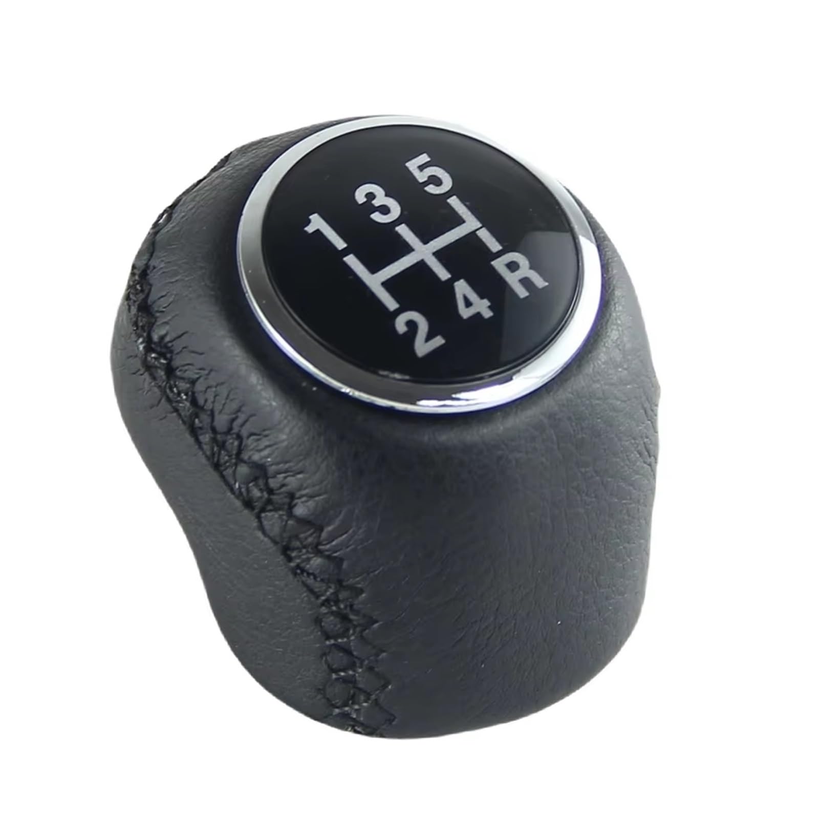Hguvsjd Black 5 Speed Car Shift Gear Knob For Fiat For Ducato 2002-2014 5/6 Speed Leather Hand Car Gear Shift Knob Grip Gaiter Boot Cover Transmission Shifter Lever(Black 5 Speed)