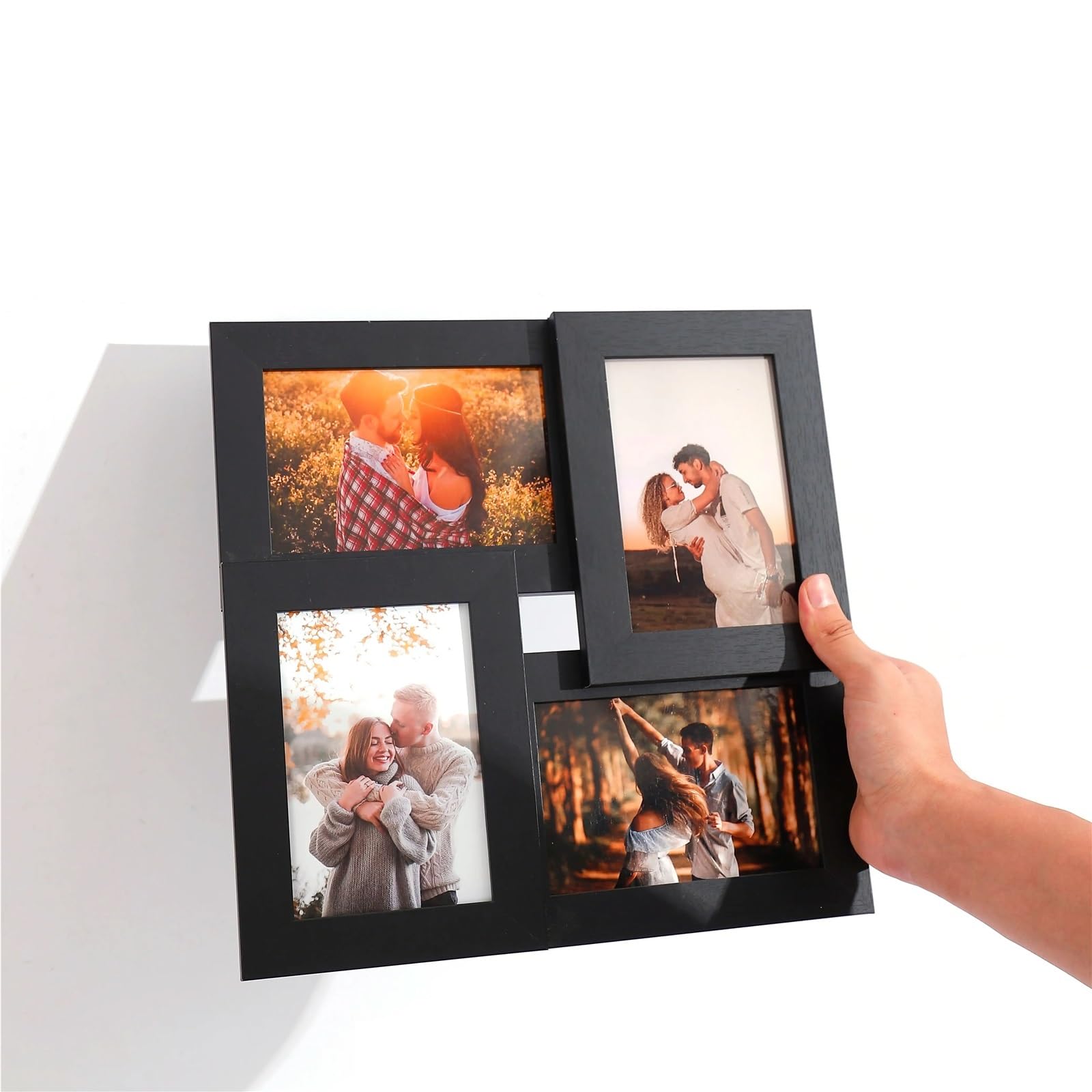 Marcos de Fotos Marcos de fotos, conjunto de varios marcos, collage familiar, decoración de pared for parejas y amigos.(Black)