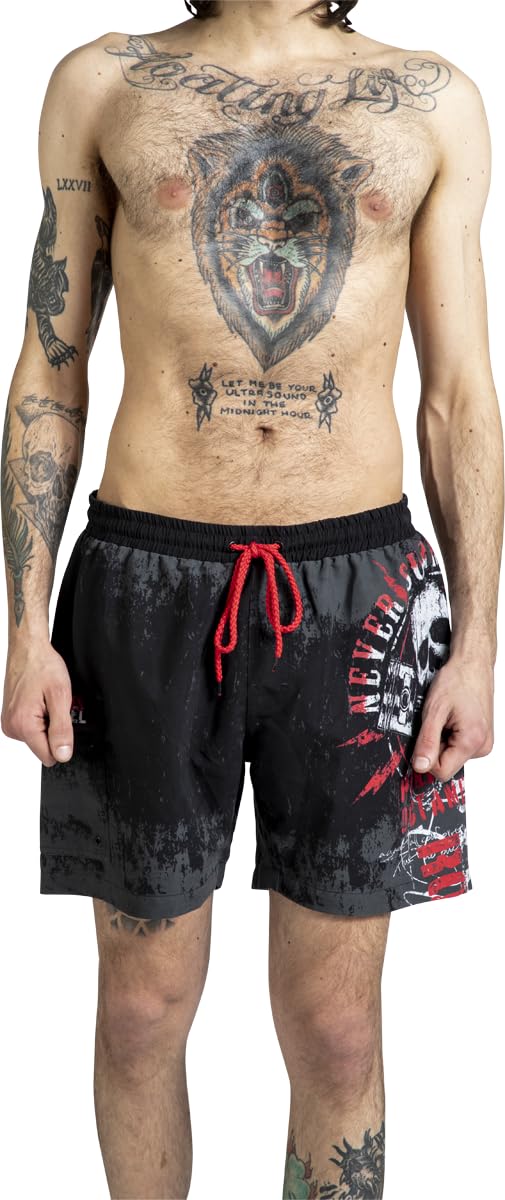 Rock Rebel by EMP Uomo Bermuda Free Spirit Badeshorts Multicolore