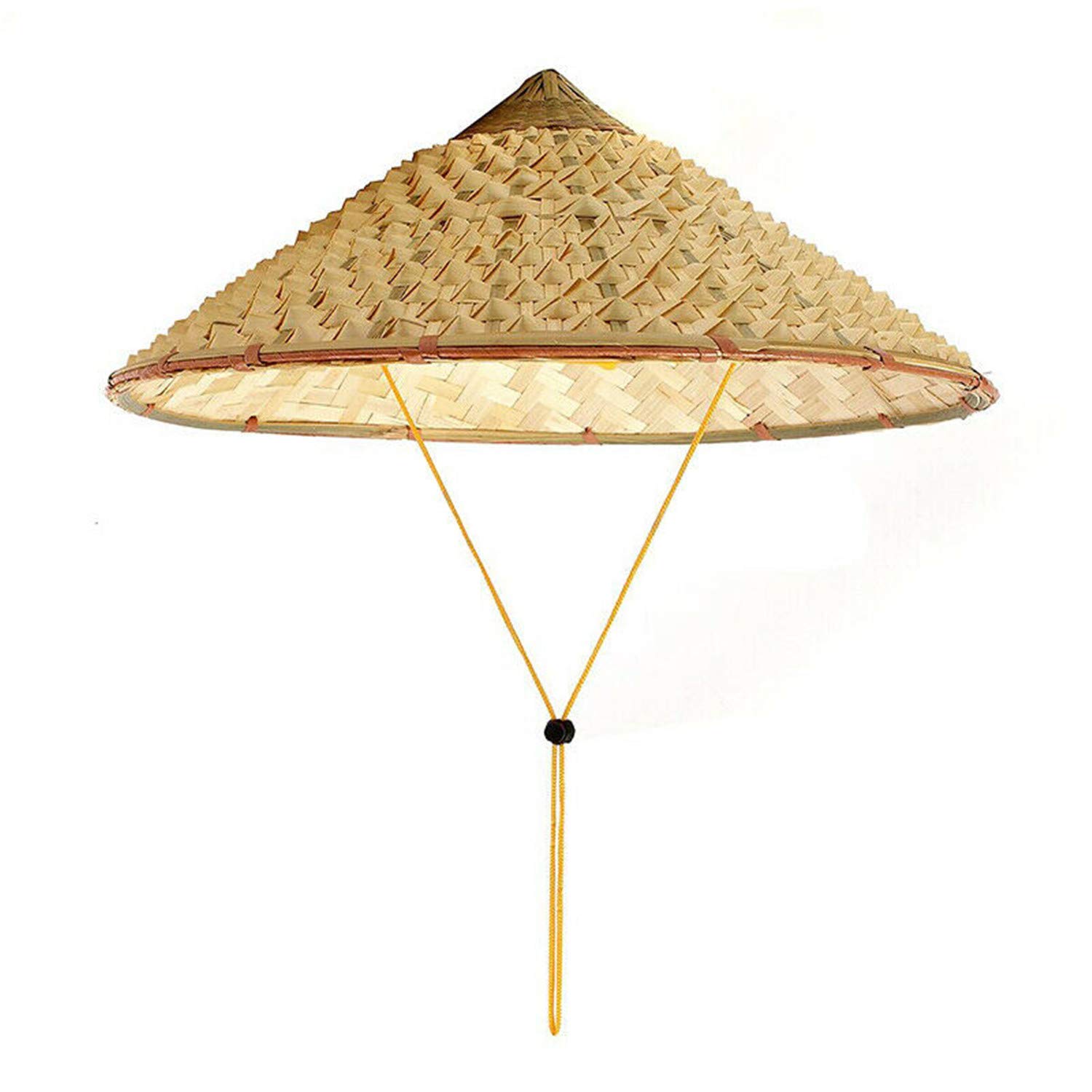 LINGJIE Straw Bamboo Coolie Vietnamita Japonesa Cono Sombrero para el Sol Jardín Granjero Pesca