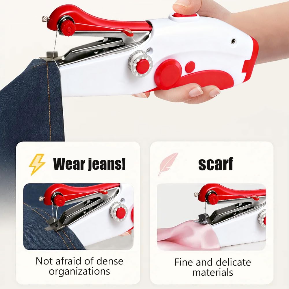 Handheld Naaimachine, Mini Handnaaimachine, Draagbare Elektrische Naaimachine Draadloos Voor Beginners
