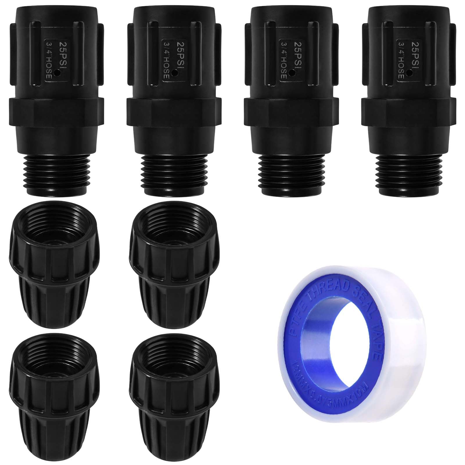 SPEEDWOX 25 Psi Drip Irrigation Pressure Regulator Faucet Adapter Kit Pressure Reducer Low Flow Valve Great for Drip Irrigation System Distributing Regulator Parts Emitters Hose Thread For Drip Line