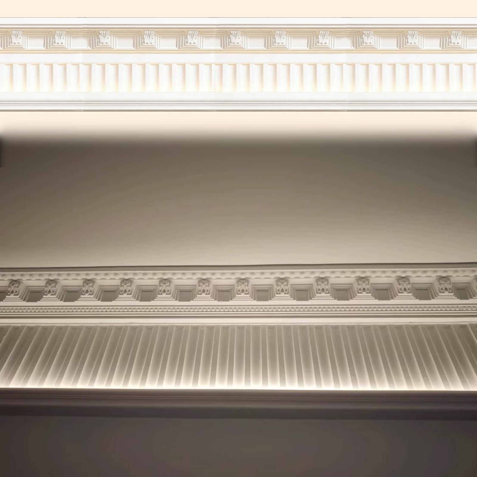 Listwy Sufitów Ozdobna Listwa Sufitowa z Kanałem na Oświetlenie Wpuszczane, Listwa Ochronna na Krawędź Listwy Przysufitowej (DIY) do Renowacji Wnętrz, Listwa Przypodłogowa(Height(11 3/4")30 cm)