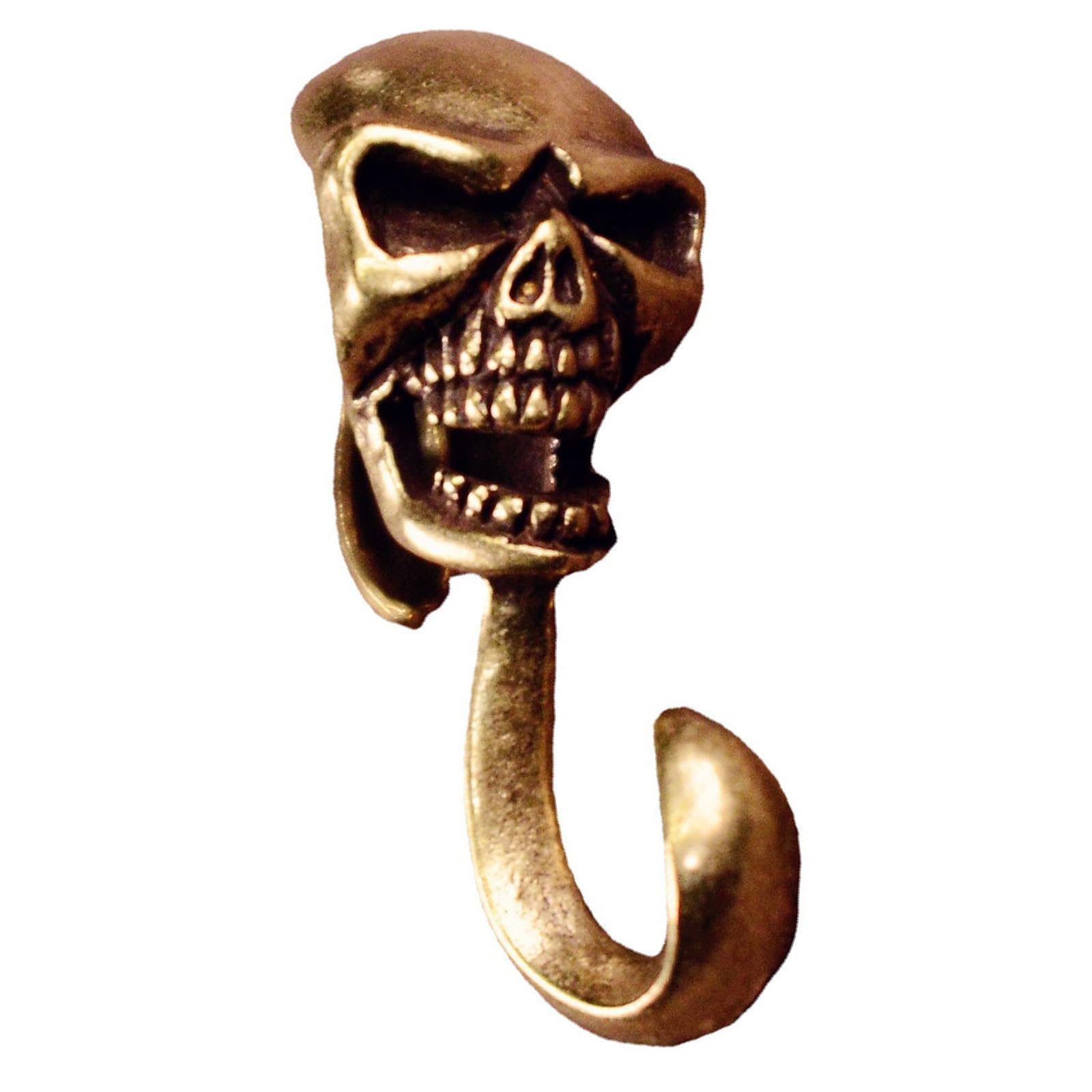 Jazuaiao Skull Carved Hook S Shaped Metal Hangers for Sewing Craft Clothing Bags Embellishment Halloween Costume Accessory Hand Carved Skull Hook