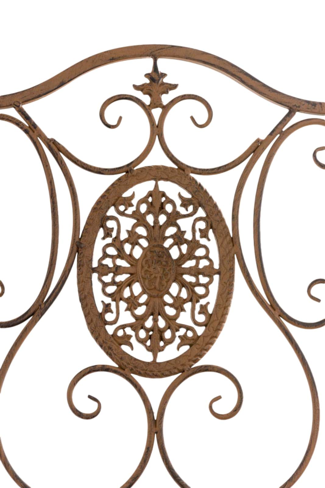 CLP Set De 2 Sillas para Jardín Sibell Plegables I Sillas Metálicas De Terraza Decorativas En Estilo Rústico, Color:Antiguo marrón