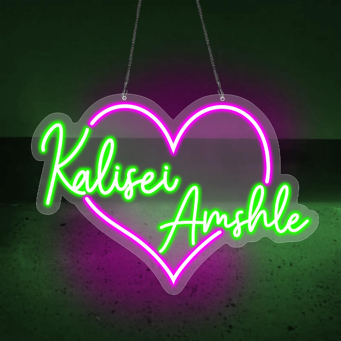 Nombre De Pareja Personalizado Corazón Luz De Neón Led Para El Día De San Valentín, Nombre Personalizado Del Amante Letra Corazón Letrero De Neón, Aniversario Boda Regalo De Neón Para Novio Novia