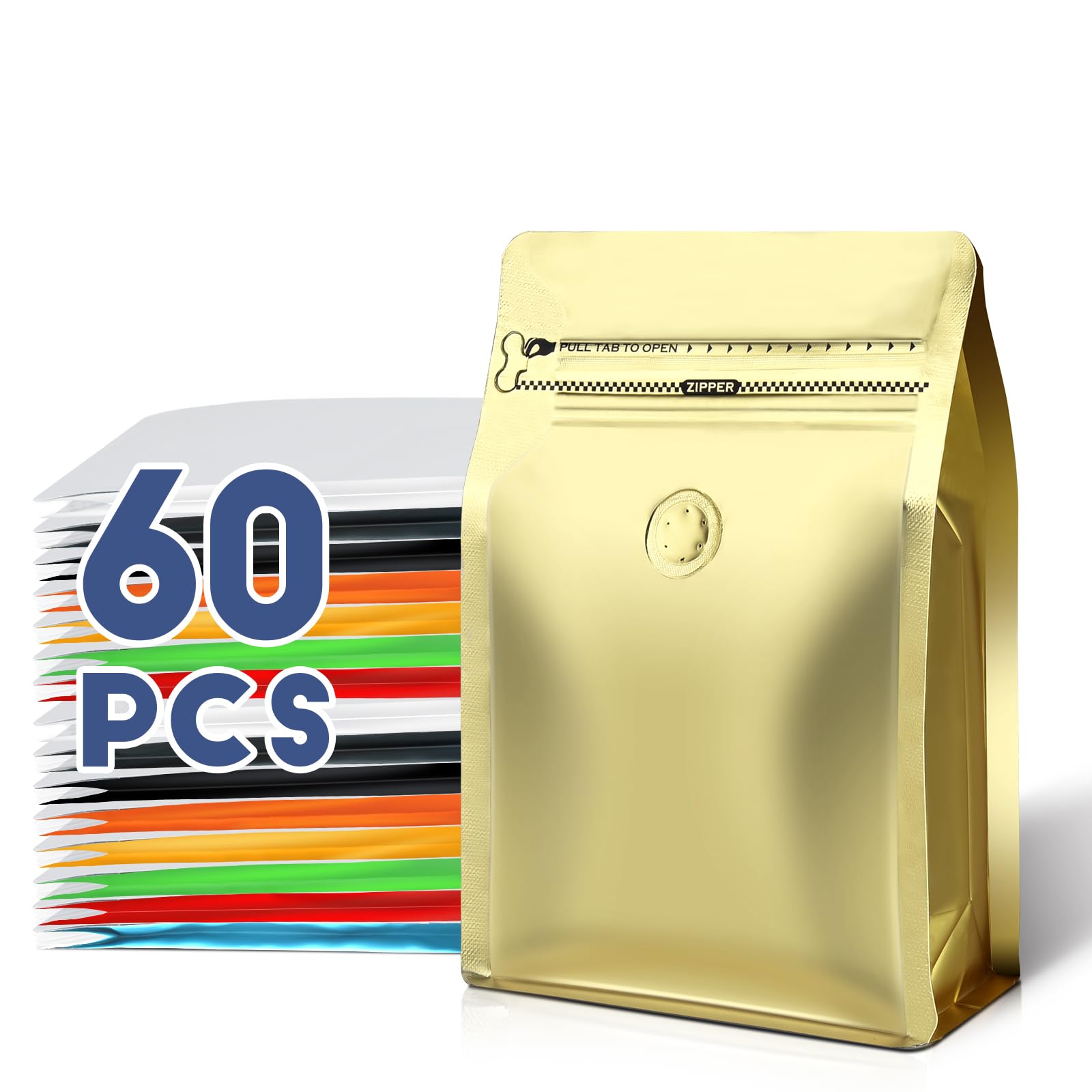 ODDIER Coffee Bags with Valve 60-Pack
