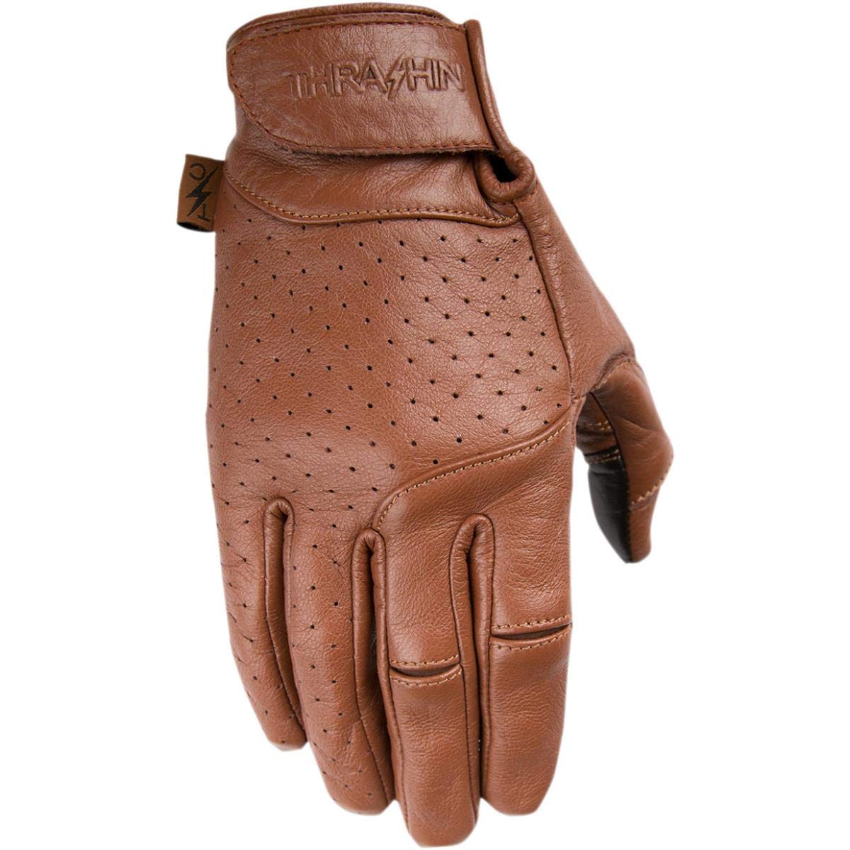 Thrashin Supply Siege Mens Leather Gloves Brown XL