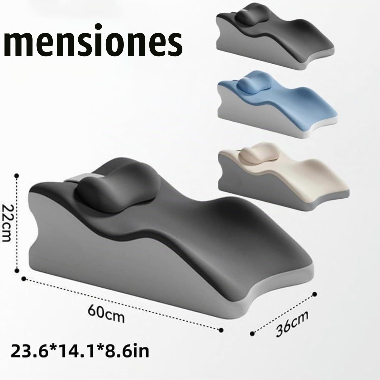 Almohada sexual para parejas, almohada sexual multifuncional para la interacción, cojín lumbar ergonómico para la postura, cojín para glúteos, almohada de espuma viscoelás(Size:60*36*22cm,Color:Beige)