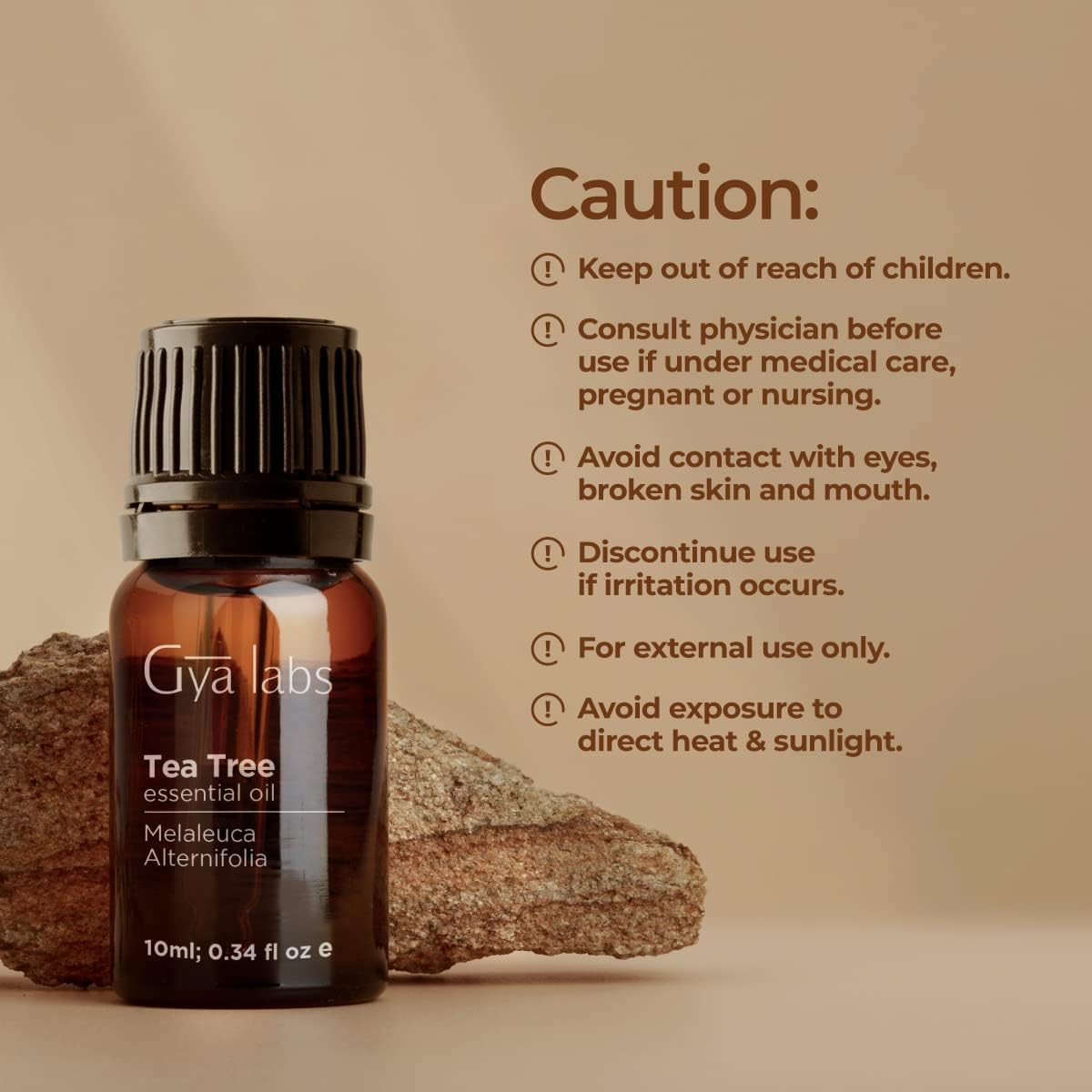 Gya Labs Australian Tea Tree Oil for Skin, Hair, Face & Toenails - 100% Natural Melaleuca Tea Tree Essential Oil for Piercings, Scalp & Hair (0.34 fl oz) : Health & Household