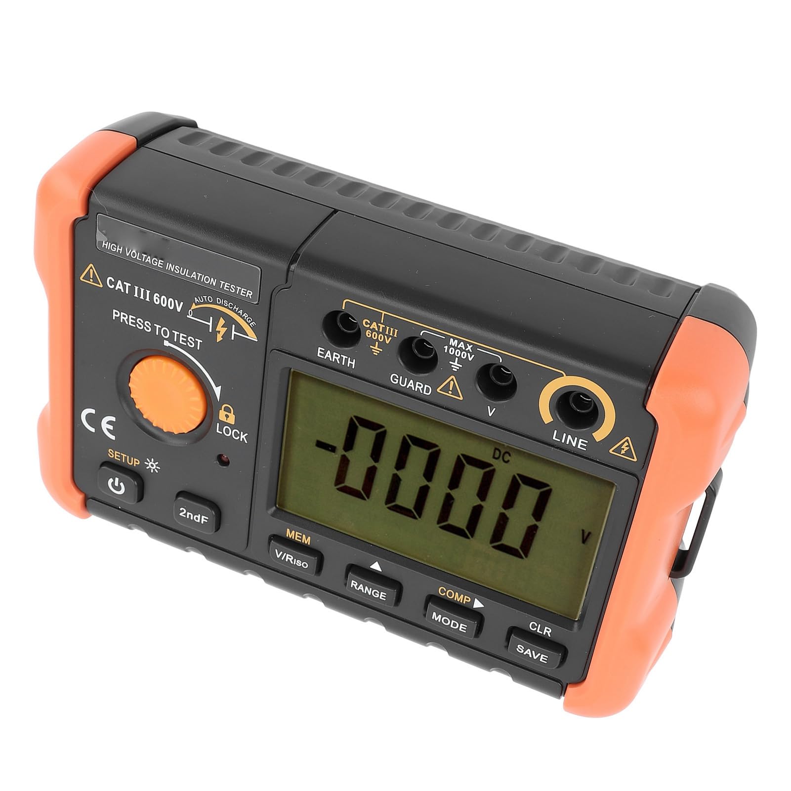 Generic Cyfrowy Tester Izolacji Miernik Rezystancji 1000 V do Kontroli i Konserwacji Instalacji Elektrycznej, Przechowywanie 100 Danych Pomiarowych