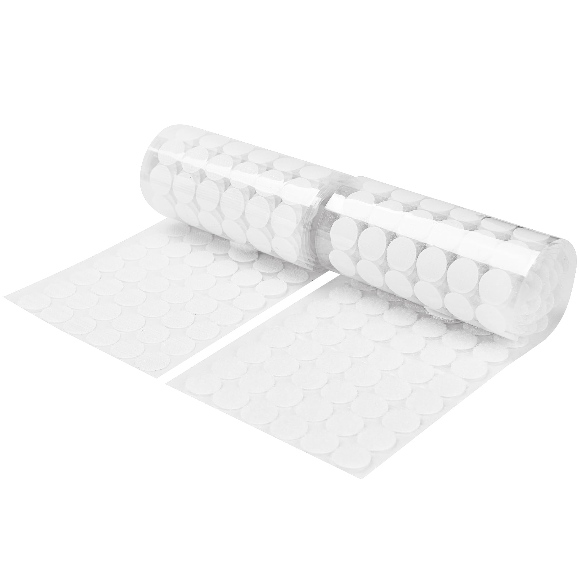 LLPT Hook Loop Dots 0.6" Diameter 600PCS (300 Pairs), White