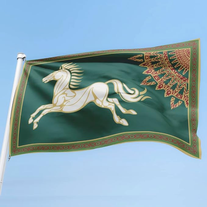 Amazon.com : Flylong LOTR Rohan Flag Banner 3X5 Feet Green : Patio ...