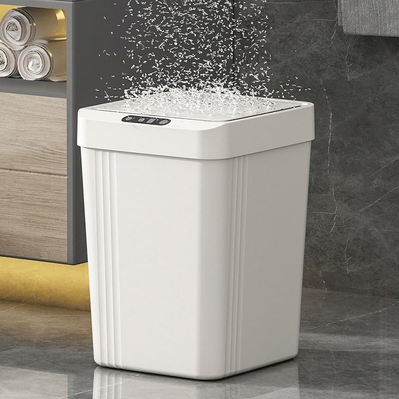 Poubelle à capteur intelligent étanche pour salle de bains et cuisine sans contact