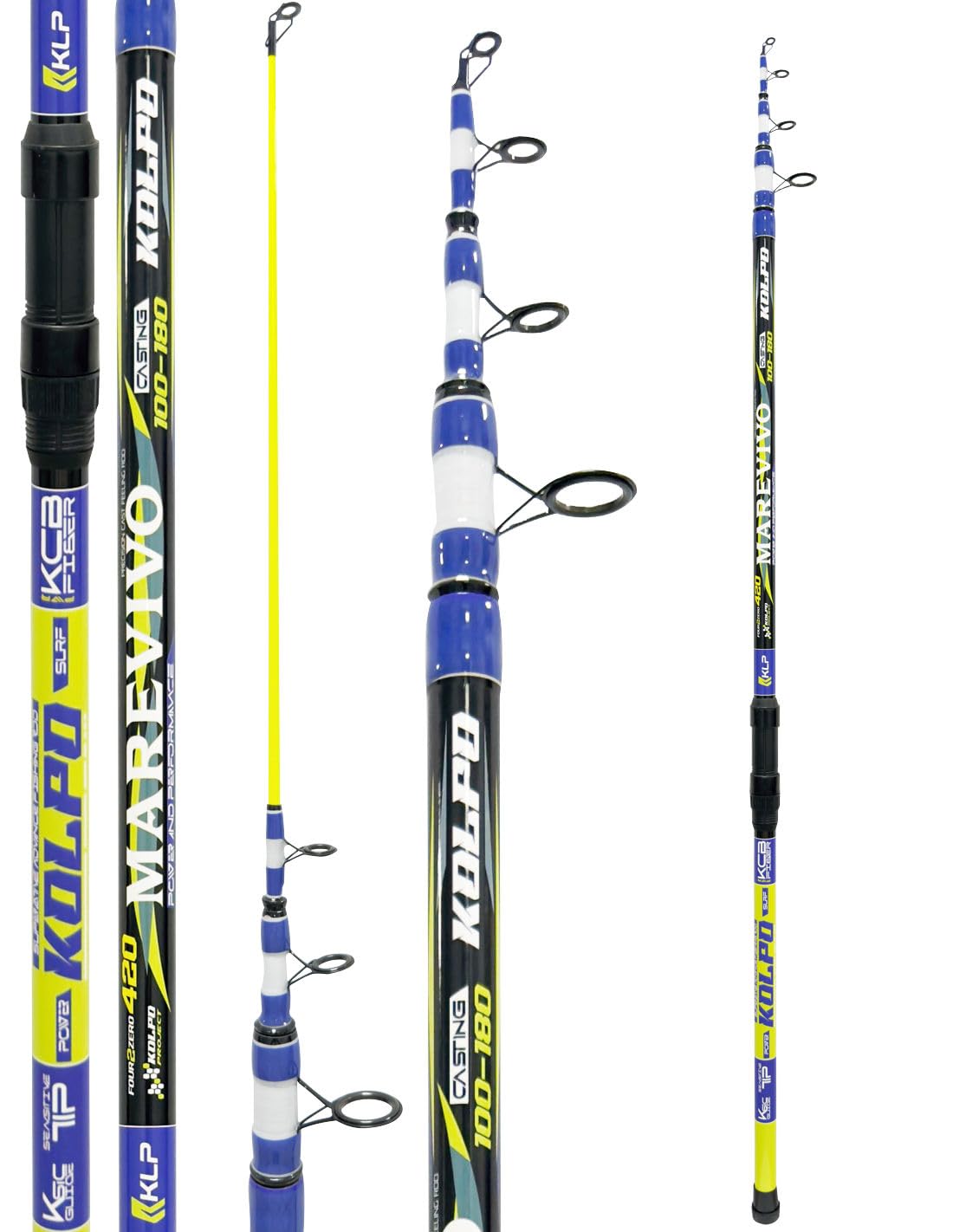 Kolpo Marevivo Canna Surfcasting Telescopica 3,90-4,20 m Azione 100-180g Pesca Mare