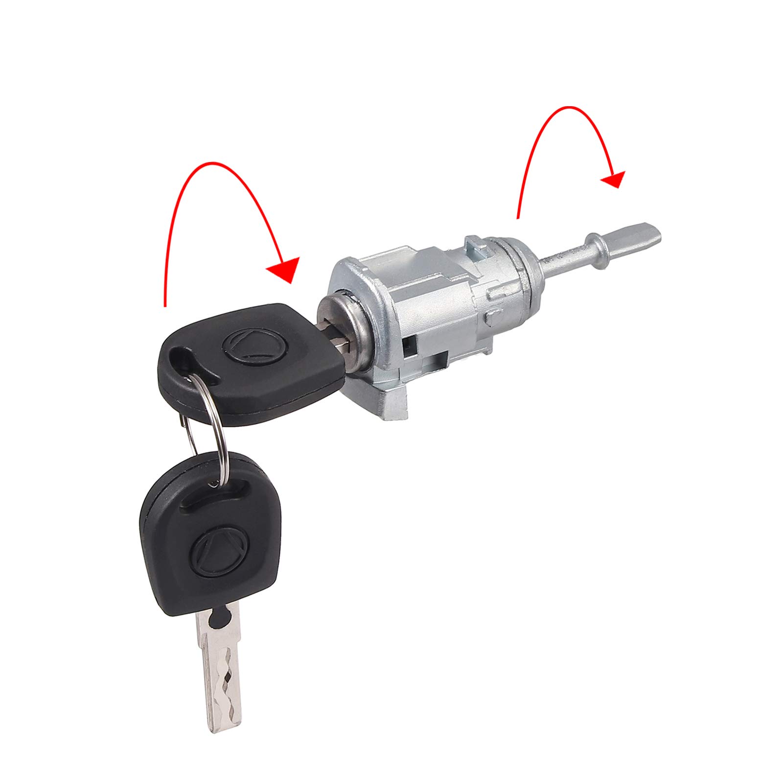 Justech 2PCs Lock Cylinders Door Lock Vehicle Door Security Lock 