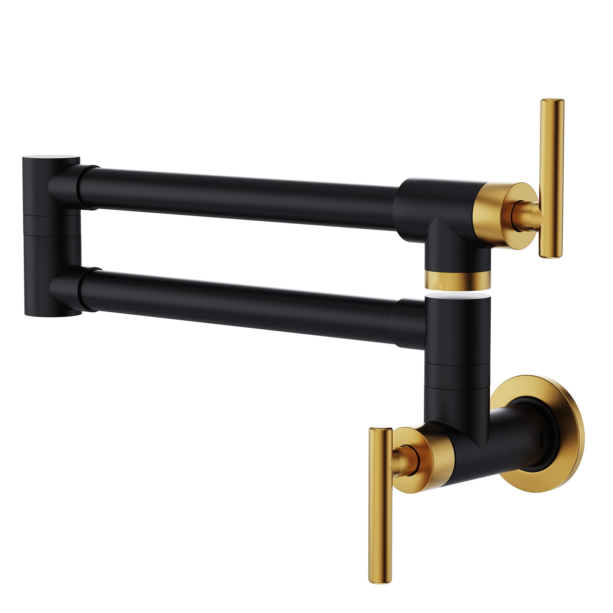 GIMILI Pot Filler Black and Gold Kitchen Stove Faucet
