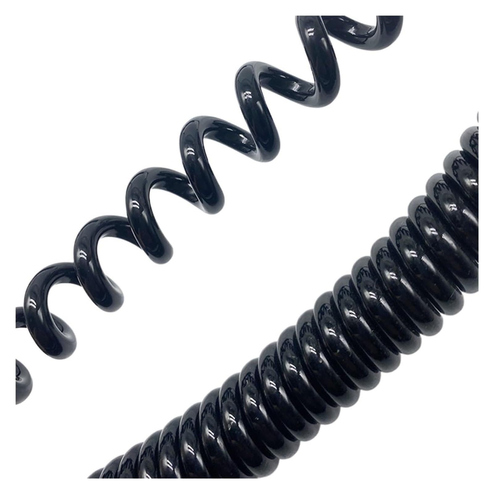 Cavo telefonico Cavo di alimentazione a spirale flessibile a spirale, cavo di alimentazione a spirale a 2 conduttori 18AWG, cavo retrattile a molla multiconduttore, filo a molla(Stretch 2 Meter)