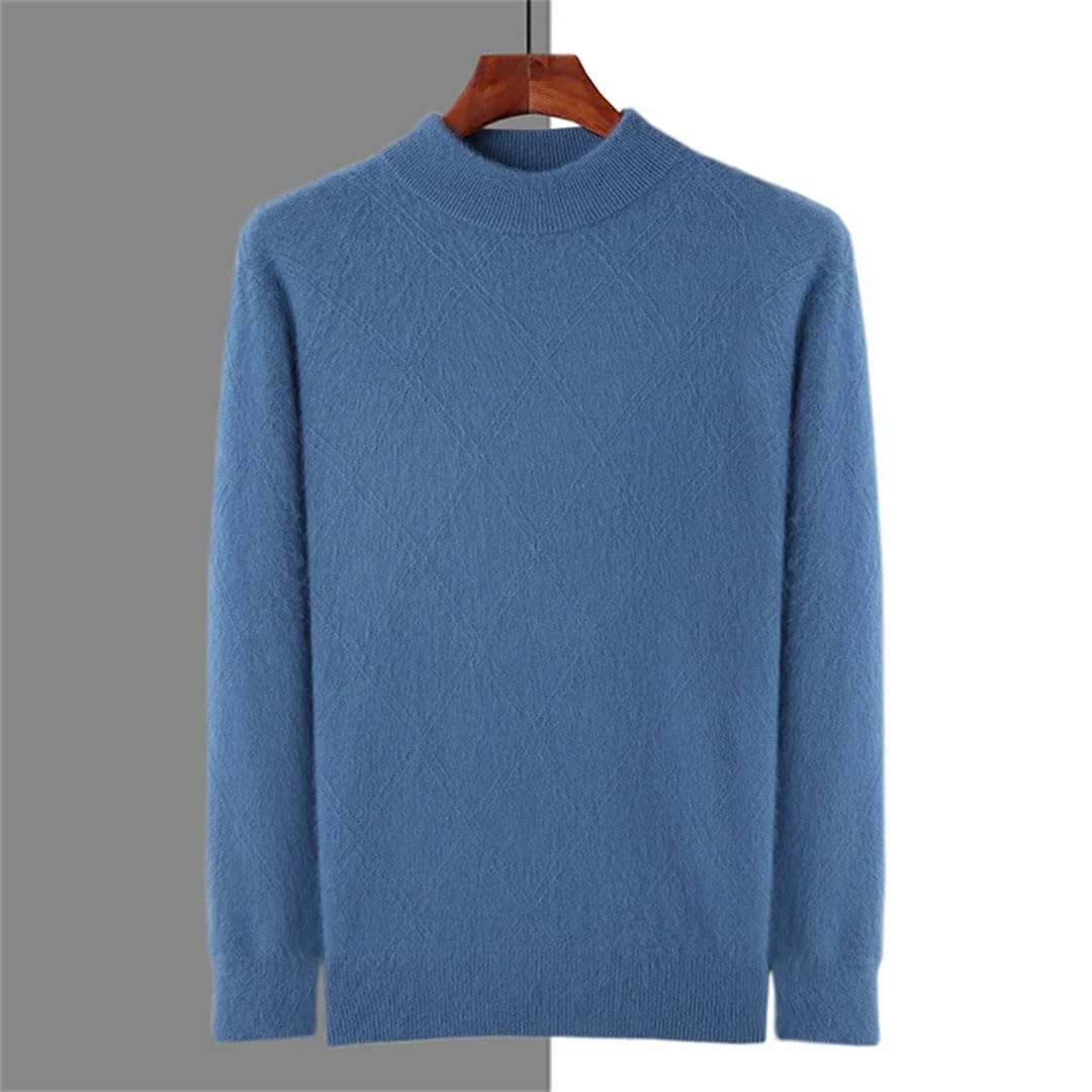 Suéter De Cachemira con Cuello Alto para Hombre Tops De Punto Sólidos