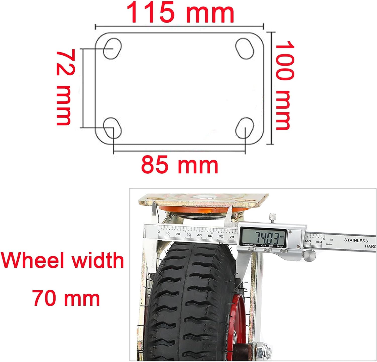 Juego De 4 Ruedas Para Muebles De 40 Mm - Ruedas De Transporte Con Freno Hasta 100 Kg - Ruedas Giratorias Para Muebles De Interior - Ruedas De Baja Resistencia A La Rodadura | En Línea