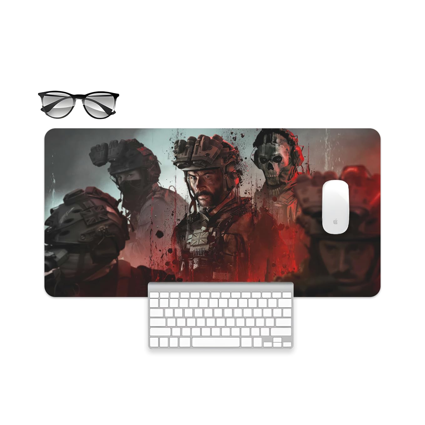 SoulAbiti Modern Warfare 3 Captain Price Art Mouse Pad - 23.6 x 11 Inches Desk Pad - Gaming and Workstation Mat for Call of Duty Fans - Non-Slip Rubber Base - Smooth Surface for Precise Control (B0CL8ZMRCQ) Amazon Price History, Amazon Price Tracker