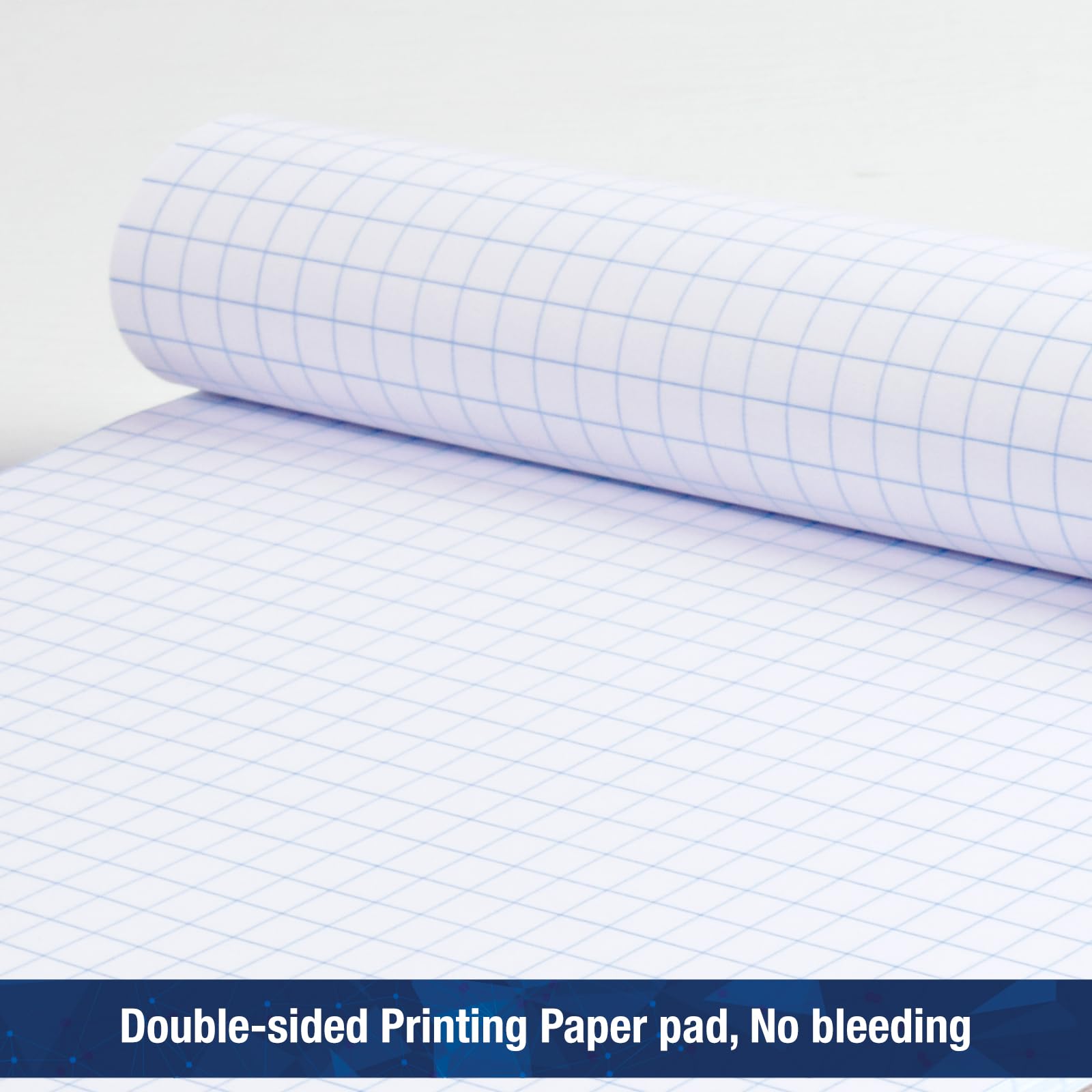 Woodlake Blocco di carta grafica, 8,5 x 11, fogli di carta grafica, 4 x 4 quad, a righe, 50 fogli per blocco, 6 pezzi, carta grafica microperforata per ingegneria matematica, prodotto negli Stati