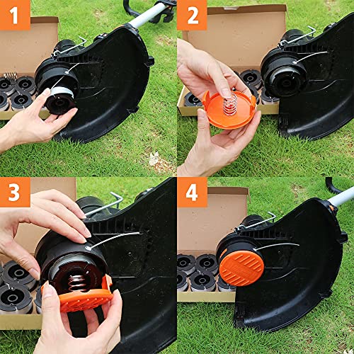 Future Way Weed Eater Spool Compatible with Black Decker GH900 LST201 Cordless Trimmer, 0.065" 30ft String Trimmer Spools for AF-100, 6 Spools and 1 Cap - Thumbnail 6