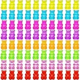 80 Pieces Flatback Resin Candy Bear Charms Gummy Resin Bear Pendants Colorful Resin Fillers Charms...