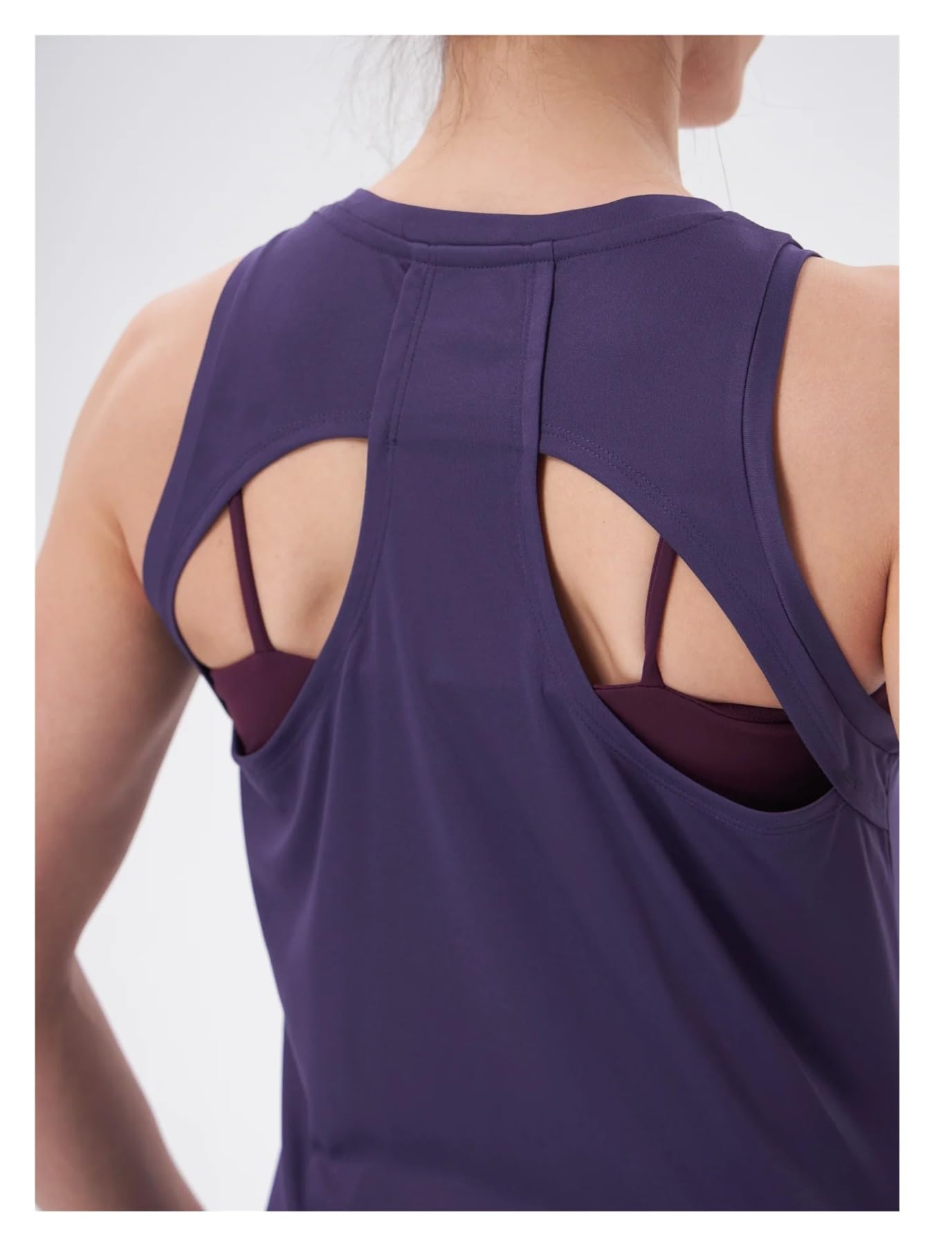 Canotte da allenamento da donna 3 pezzi Canotte da yoga senza schienale da donna Canotte da corsa Fitness T-shirt senza maniche Gilet ad asciugatura rapida Abbigliamento sportivo Allenamento femminile