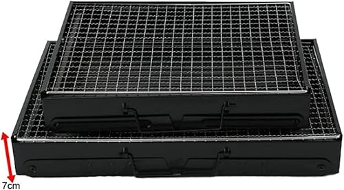 Miniatura 7 de Parrilla de carbón para barbacoa, fácil de instalar, parrilla portátil para barbacoa al aire libre, picnic, patio, parrilla de carbón portátil (13.8