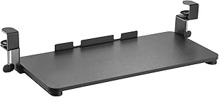 Maclean MC-839 Keyboard Sliding Platform | Under Desk Drawer for Keyboard and Mouse | Clamp On Keyboard Tray | Ergonomic Workstation Solution | Pull-Out Tray | Easy Assembly