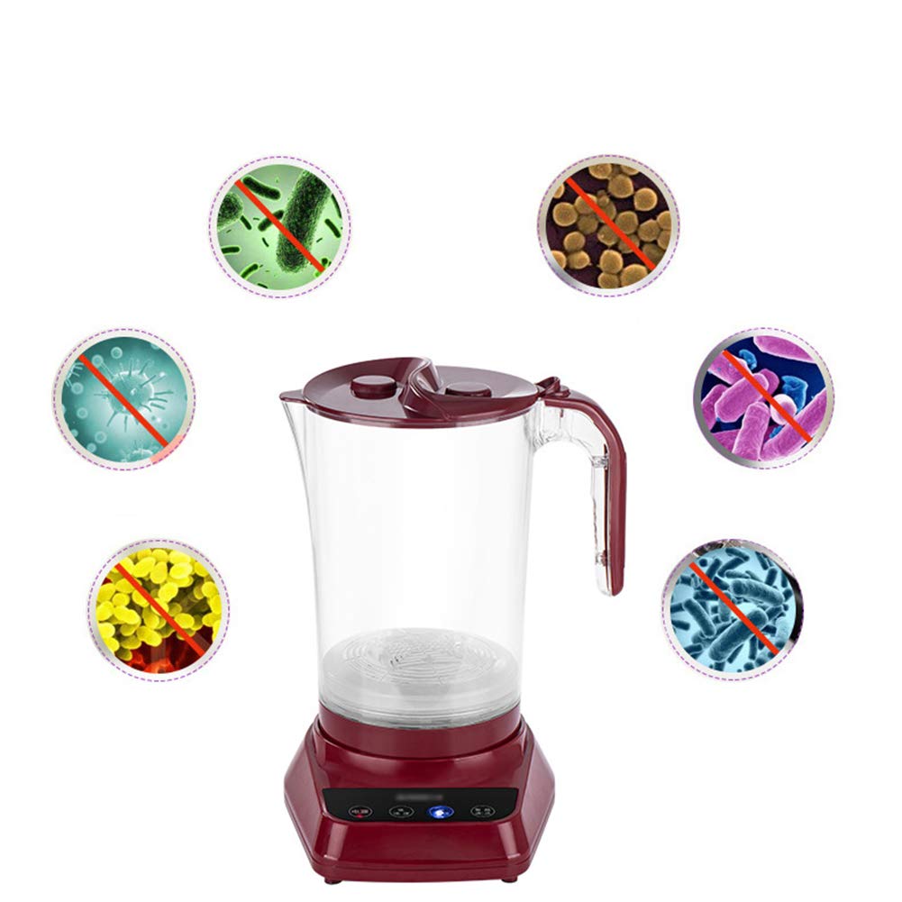 GZD 2.5L desinfectante Que Hace la máquina, hipoclorito de Sodio del esterilizador del generador, Sal y Agua Electrólisis Máquina para Perro, Gato, Cocina, barthroom, Juguetes, alfombras de Piso,Rojo