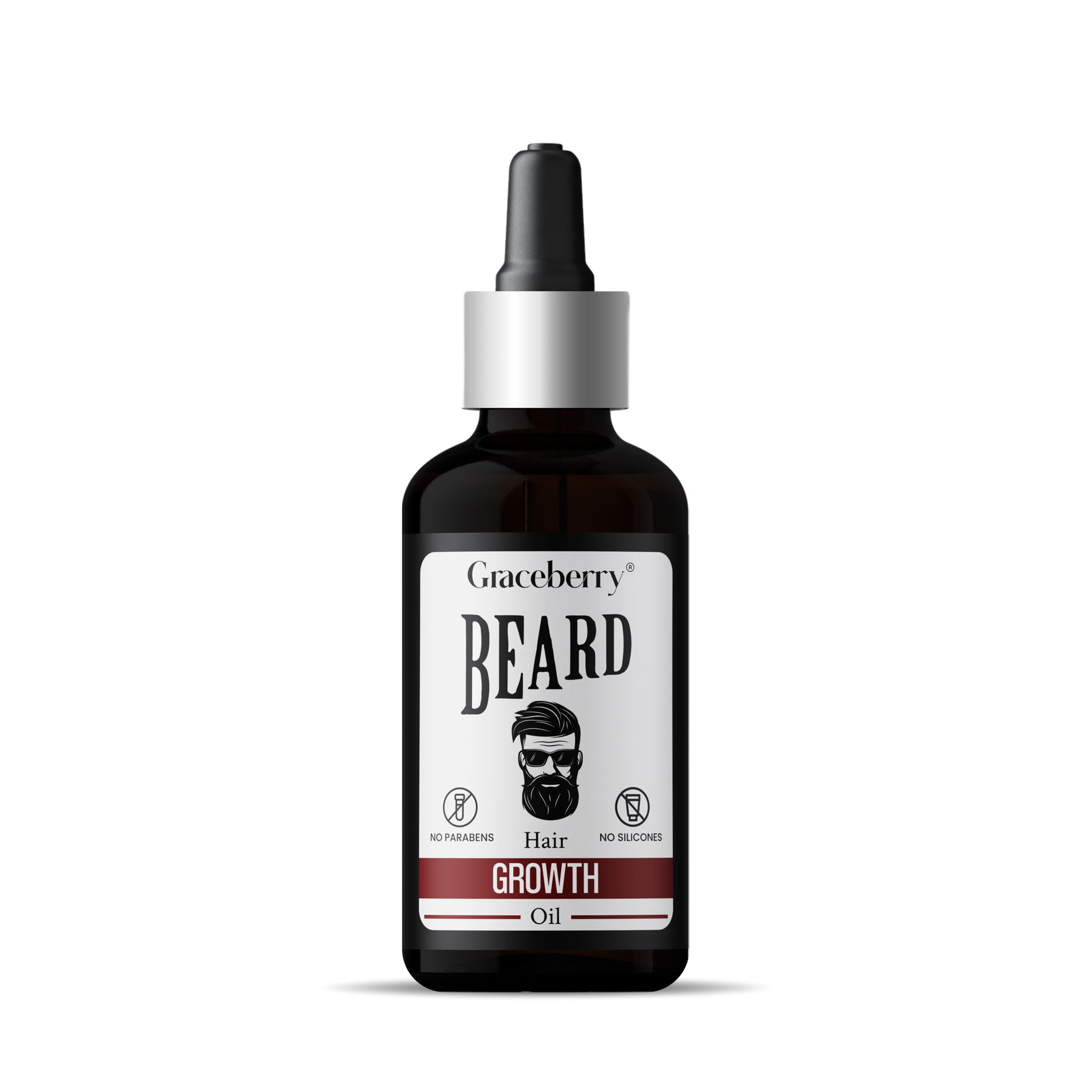 Graceberry Beard & Hair Growth Oil - Natural Hair Oil for Thicker & Longer Beard | Beard Oil for Uneven Patchy & Fast Beard Growth Oil for Fuller Beard Hair (Pack of 1)
