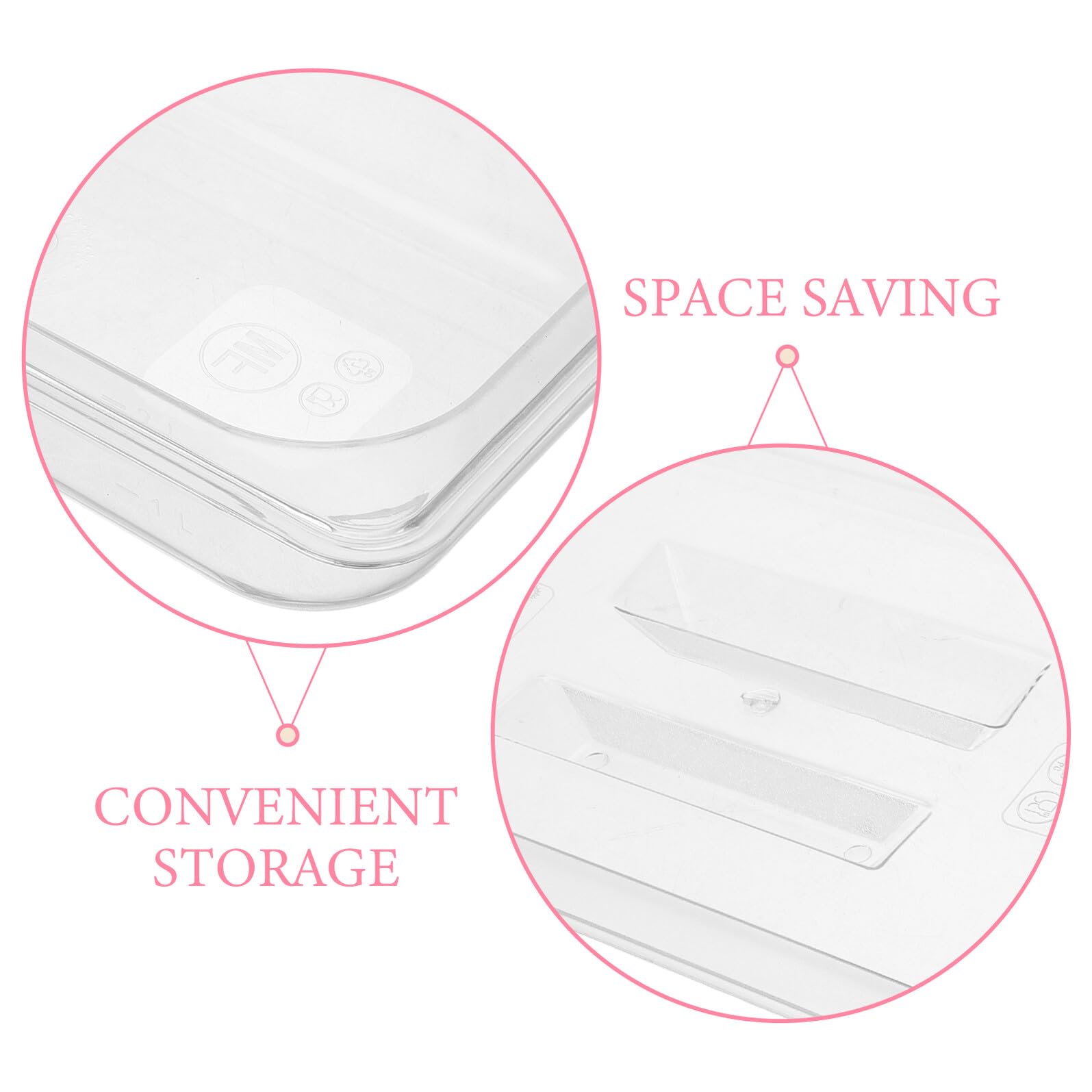 LABRIMP 3 Piezas Caja para Masa de Pizza Apilable Tapa Hermética Bandeja Transparente para Fermentación y Almacenamiento Doméstico y Comercial Fácil Limpieza y Diseño Fresco para Cocina