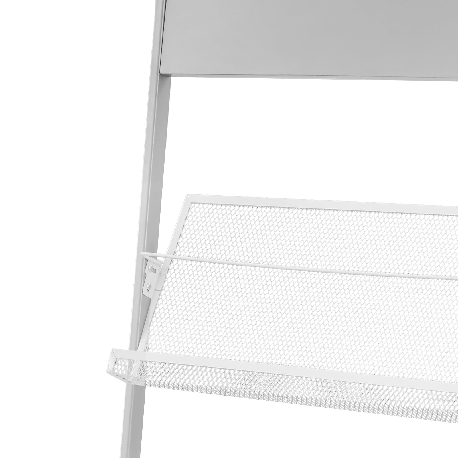 Revistero de 4 niveles con ruedas, soporte para revistas y folletos, 63x36x148 cm