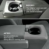 Vista 4 de KKONE Repuesto de almohadilla para reposabrazos de consola central compatible con Ford F-150 2004-2014 (gris)