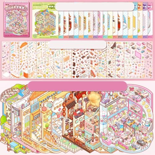 Maiitmor3d�n�E�X �X�e�b�J�[ �Z�b�g �V�[���V�[�� ���i ���� �X�g���X���� �O�b�Y diy �� �h�[���n�E�X �~�j�`���A ���t�F�`���� �e�q�ō�� ���̎q������ ���� �X�e�b�J�[ �s���Z�b�g�t�� (�Z�b�g324(15��PET�f�ރV�[��+10��