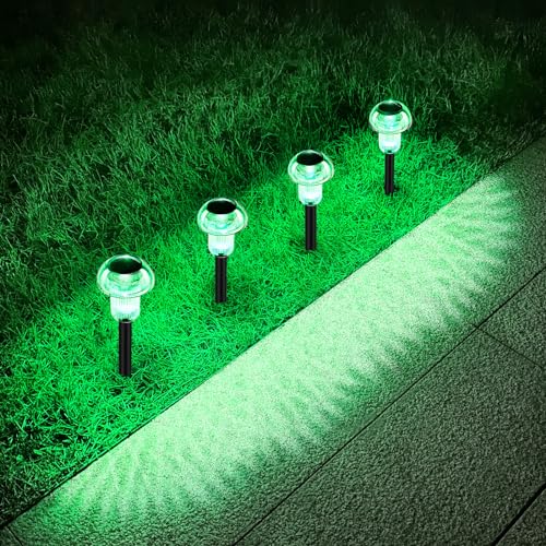 Green-Solar-Lights-Outdoor-4-Pack-LED-Christmas-Decorations-Mushroom-Solar-Lights-Outdoor-Waterproof-Landscape-Lighting-Garden-Stake-Lights-Outdoor-Solar-Lights-for-Yard-Garden